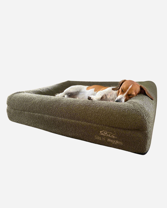 Jax Bed - Orthopaedic Memory Foam Dog Bed OLIVE