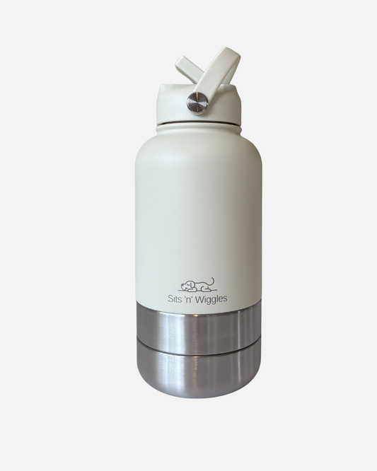 Ivory Scout Adventure Bottle with Straw Lid on white background