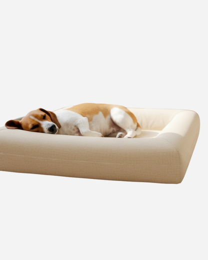 Jax Bed -  Orthopaedic Memory Foam Dog Bed - LINEN BEIGE